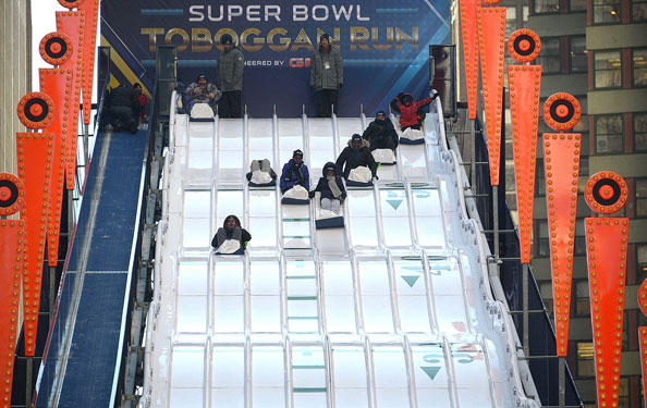 Toboggan Run at Super Bowl Boulevard in Times Square