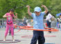 Kids hula hooping at Steet Games