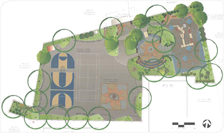 image of the reconstruction plan for Davis Park