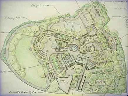 Illustration of park playground