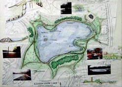 illustration of planned Kissena Park Lake Restoration