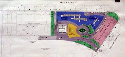 diagram of the construction plans for Russell Sage Playground