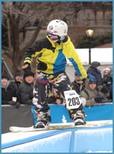 Person riding a snowboard