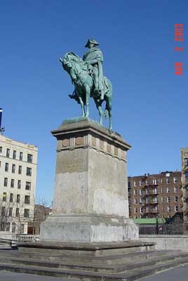 Photo of the Washington at Valley Forge Statue in Williamsburg Bridge Playground Brooklyn