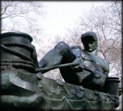 Photo of the Monitor and Merrimac Monument, McGolrick Park