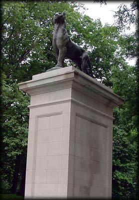 Photo of a panther statue in Prospect Park