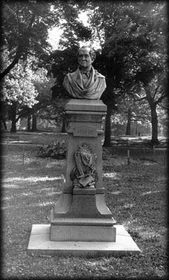Photo of Thomas Moore statue in the Concert Grove, Prospect Park