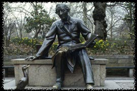 Photo of Hans Christian Andersen statue in Central Park