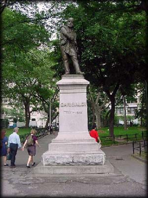 Photo of the Giuseppe Garibaldi Monument in Washington Square Park