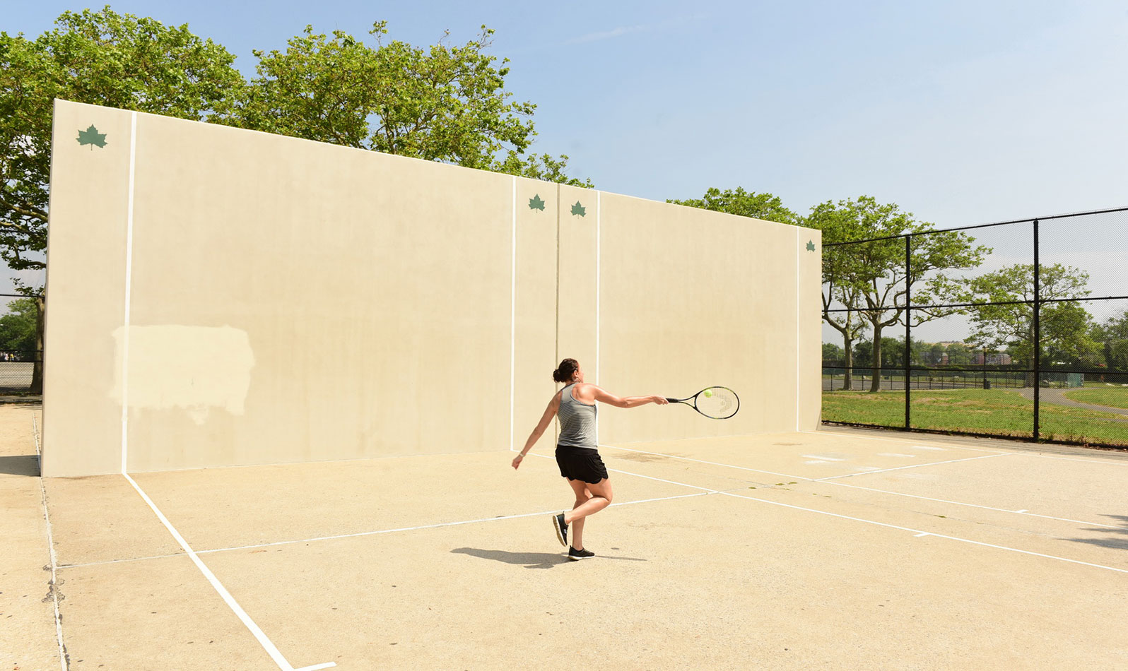 We also have tennis courts and handball courts, and a dog run for your pals.