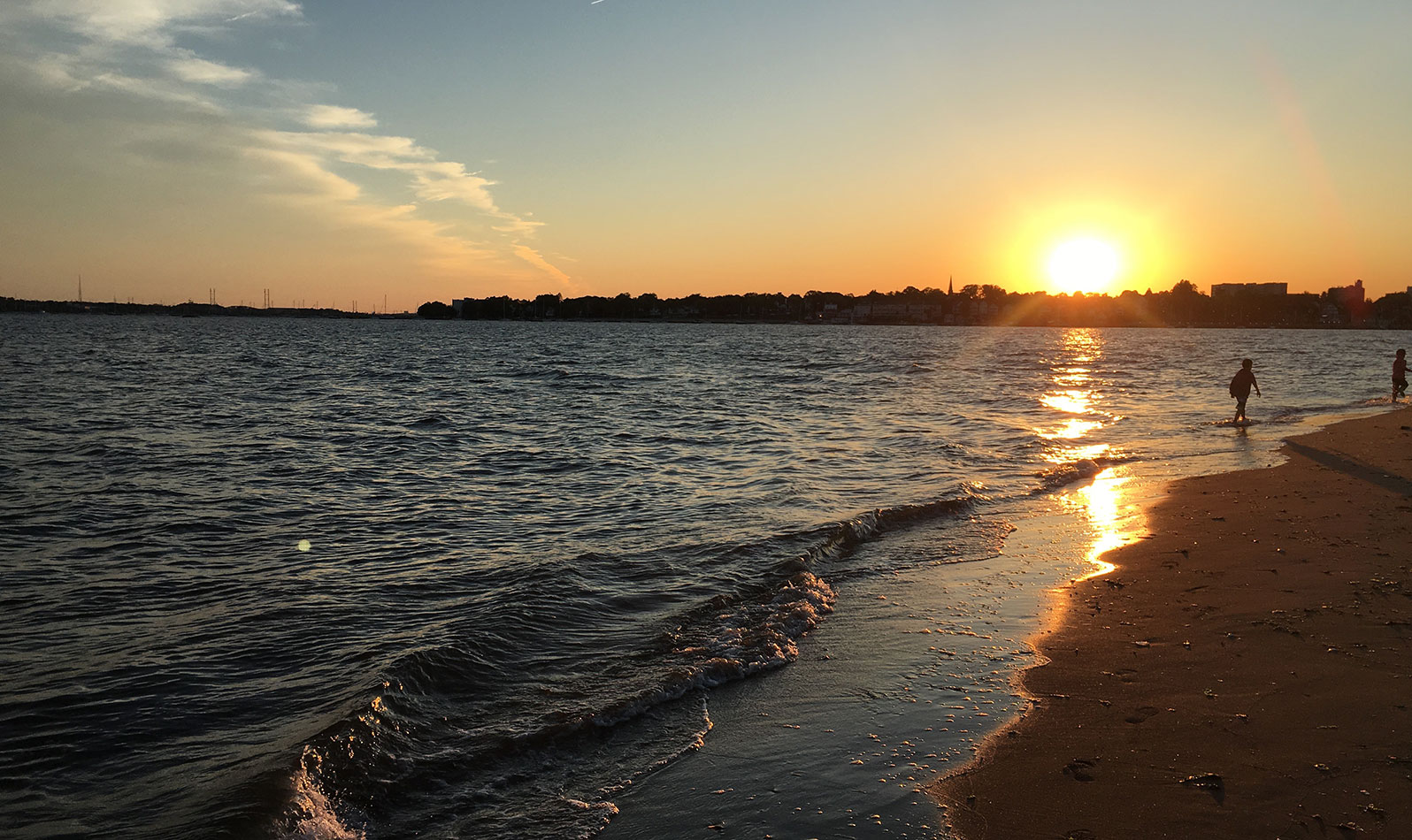 Stick around for a beautiful sunset and listen to the waves crash on the shores of our city's "south pole."