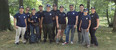 group photo of the wildlife team