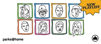 Portrait images of Mary J Blige, LL Cool J, Jay-Z, Biggie, Nas, Lil Kim, Kurtis Blow, and Aaliyah
