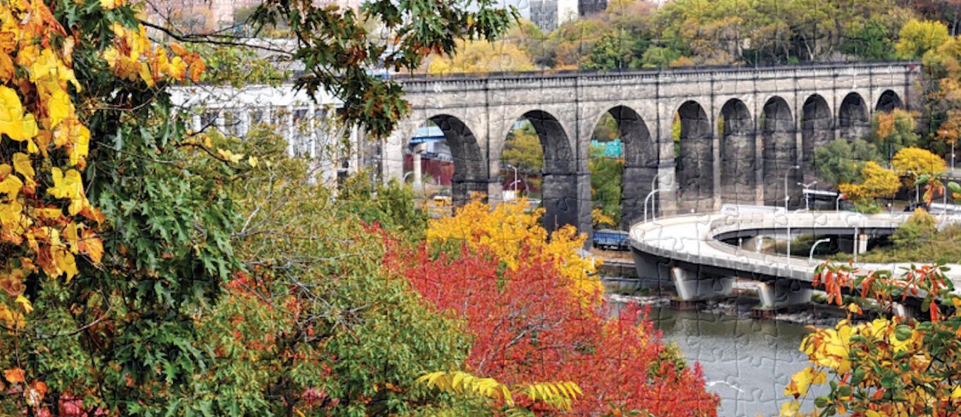 Jigsaw puzzle of the High Bridge in fall colors