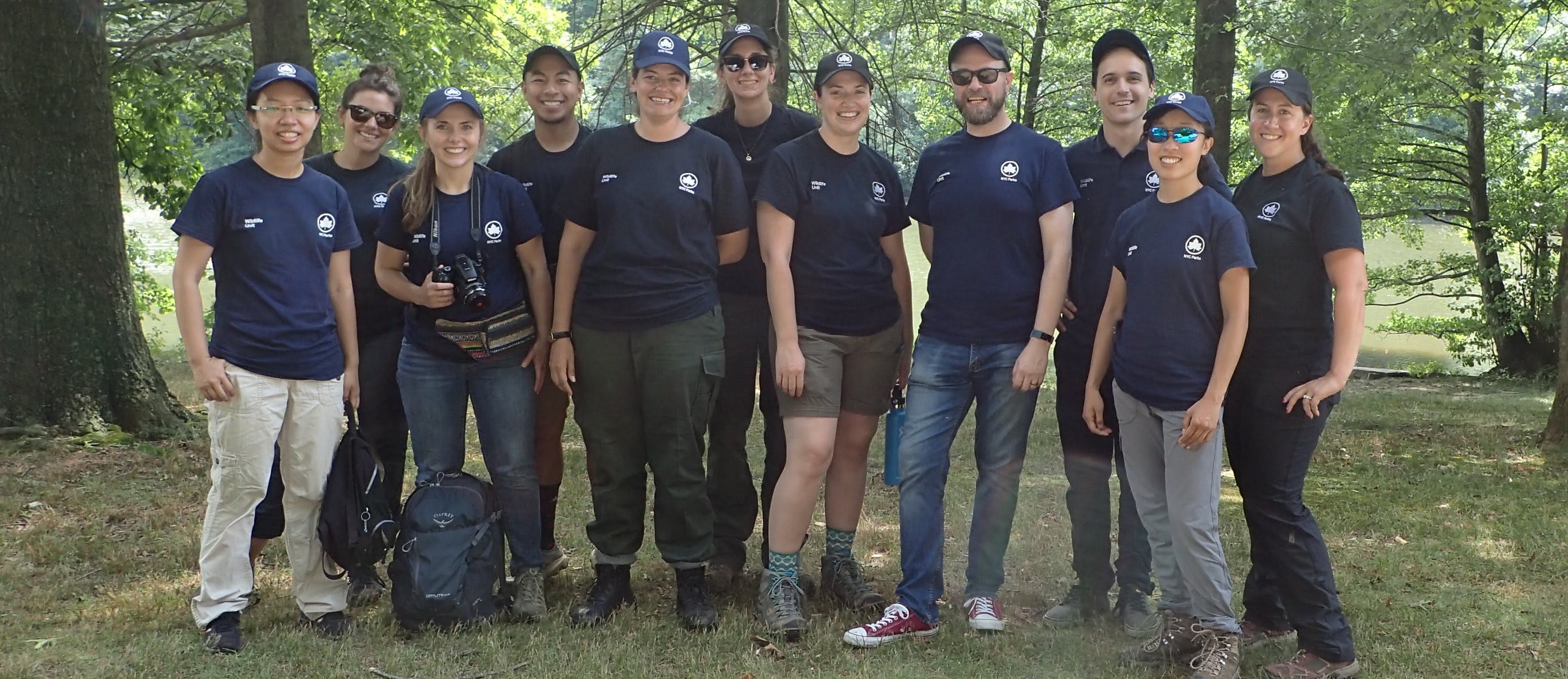 group photo of the wildlife team
