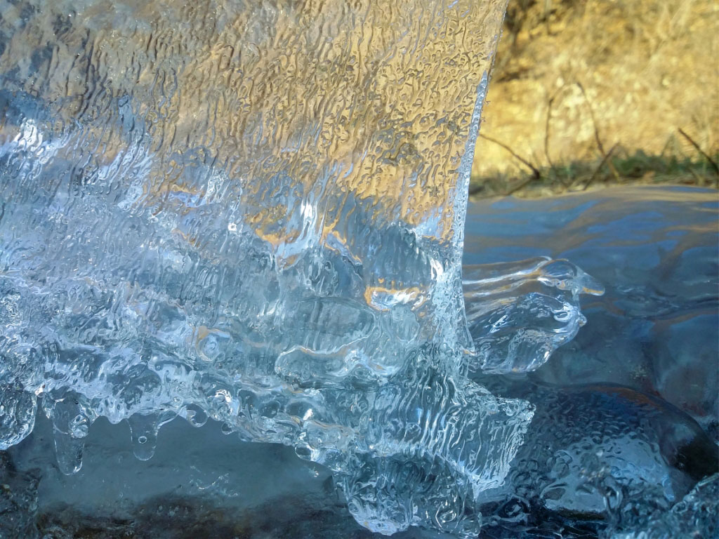 a wave of ice frozen in motion