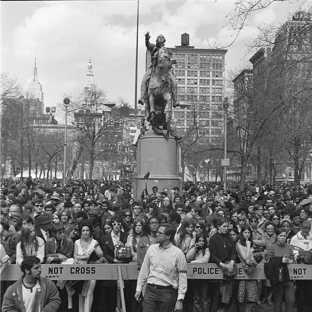 First Earth Day, View of crowds in Union Square