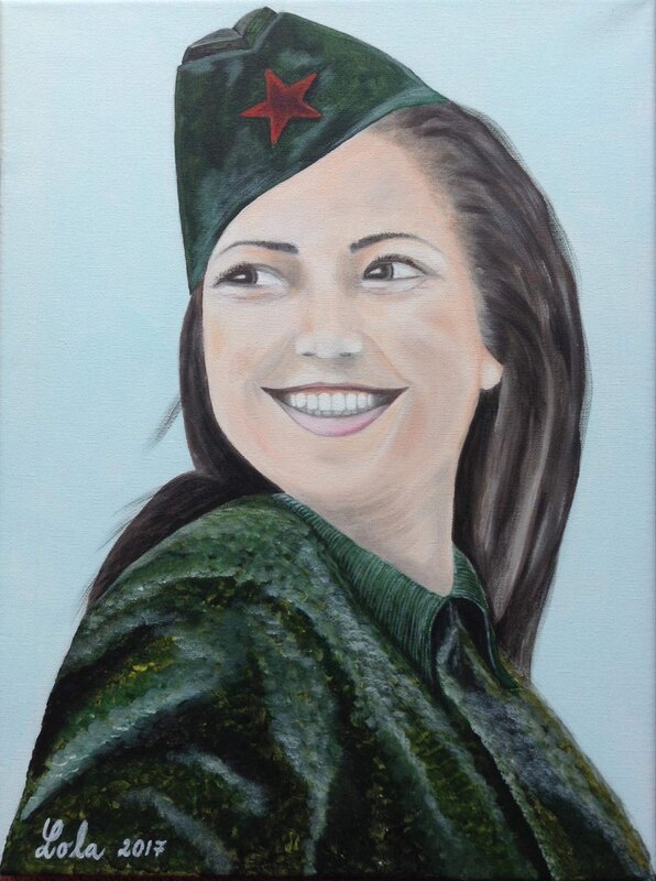 painting of Milja Marin Toroman in uniform
