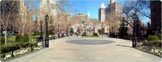 One of the city?s first parks, City Hall Park continues to serve as a gathering spot for city dwellers. One of the city?s first parks, City Hall Park continues to serve as a gathering spot for city dwellers.