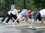 Group of people doing yoga