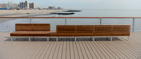 Boardwalk with Coney Island in the background