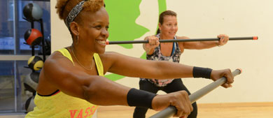 an exercise class