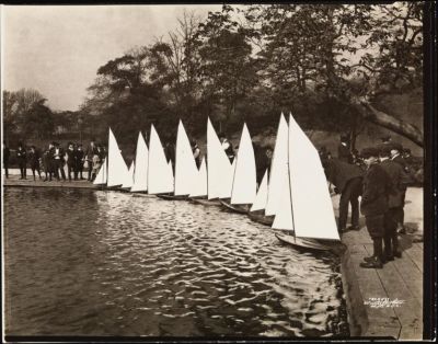 Boys' Model Boat Sailing, Conservatory Water, ca. 1920 ...