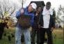 MillionTreesNYC planting with New York Knicks players at Pelham Parkway