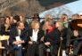 Elliot G. Sander, Executive Director and CEO of the Metropolitan Transportation Authority, Ethel Kennedy, and Mayor Michael Bloomberg