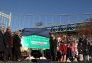 Ethel Kennedy and Governor David Paterson present the new bridge sign to a gathered audience