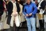 George Washington, Commissioner Benepe, and soldiers