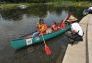 Canoeing on the restored lake