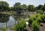 Indian Lake and its new stone foot bridge