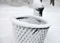 Snowy trashcan