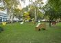 Sheep Cow Deer Dog Chicken Cat Goat (1997), a group of painted wooden animals, view 2